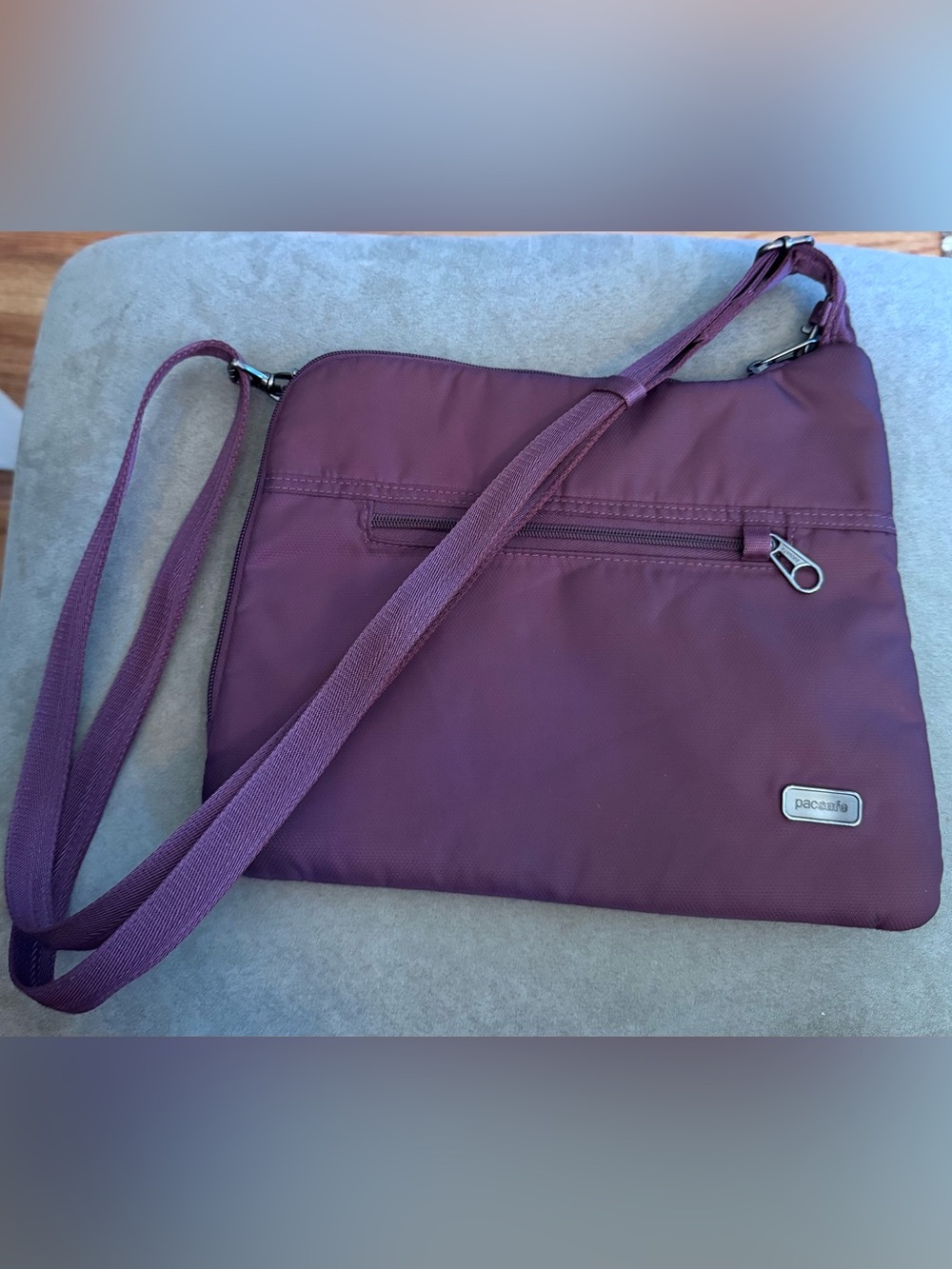 Pacsafe Plum Lightweight Crossbody Travel Bag with Front Zip Pocket, RFID